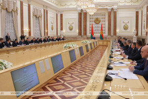 Президент Беларуси Александр Лукашенко проводит совещание о противодействии санкционным мерам