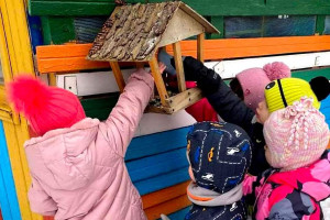 «Дача для птиц»: посмотрите, какие кормушки для птиц изготовили малыши из витебского Дошкольного центра развития ребенка №2 вместе с родителями
