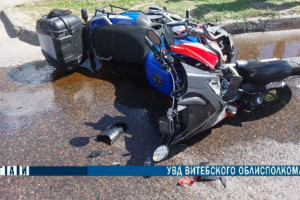 Мотоциклист пострадал после столкновения с легковушкой в Витебске