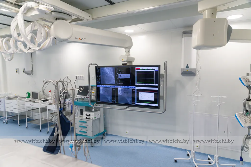 В областном кардиоцентре открыта вторая рентгеноперационная в составе ангиографического кабинета, где установлен ангиографический комплекс INNOVA IGS-5 с приставкой для проведения эндокардиальной аблации 