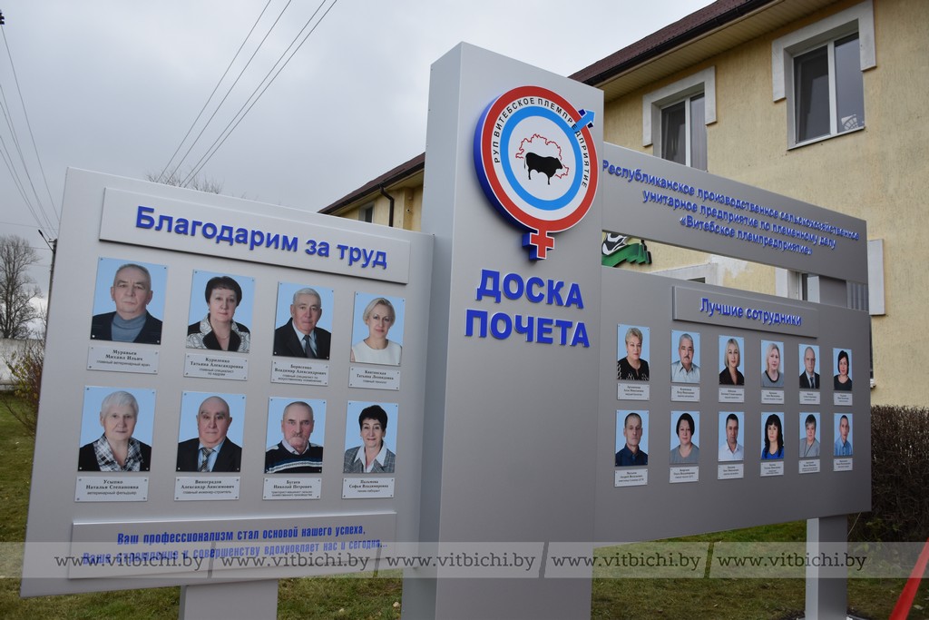 На Витебском племпредприятии открыли Доску почёта в преддверии профессионального праздника