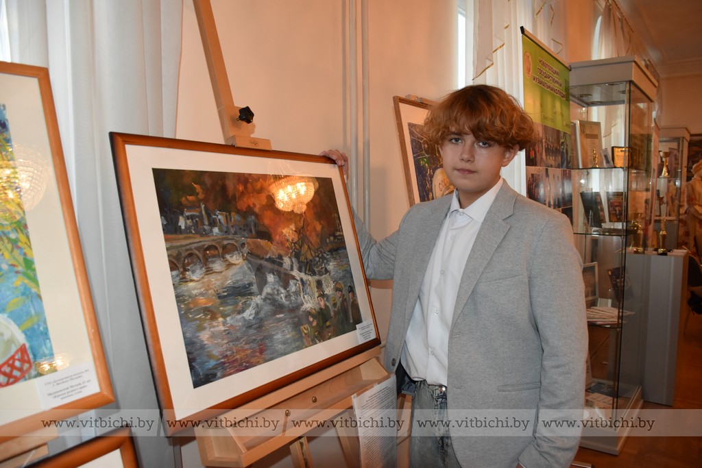 дним из юных участников выставки стал 14-летний Матвей Малиновский, воспитанник ГУО «Детская школа искусств № 3 г. Витебска «Маладик».