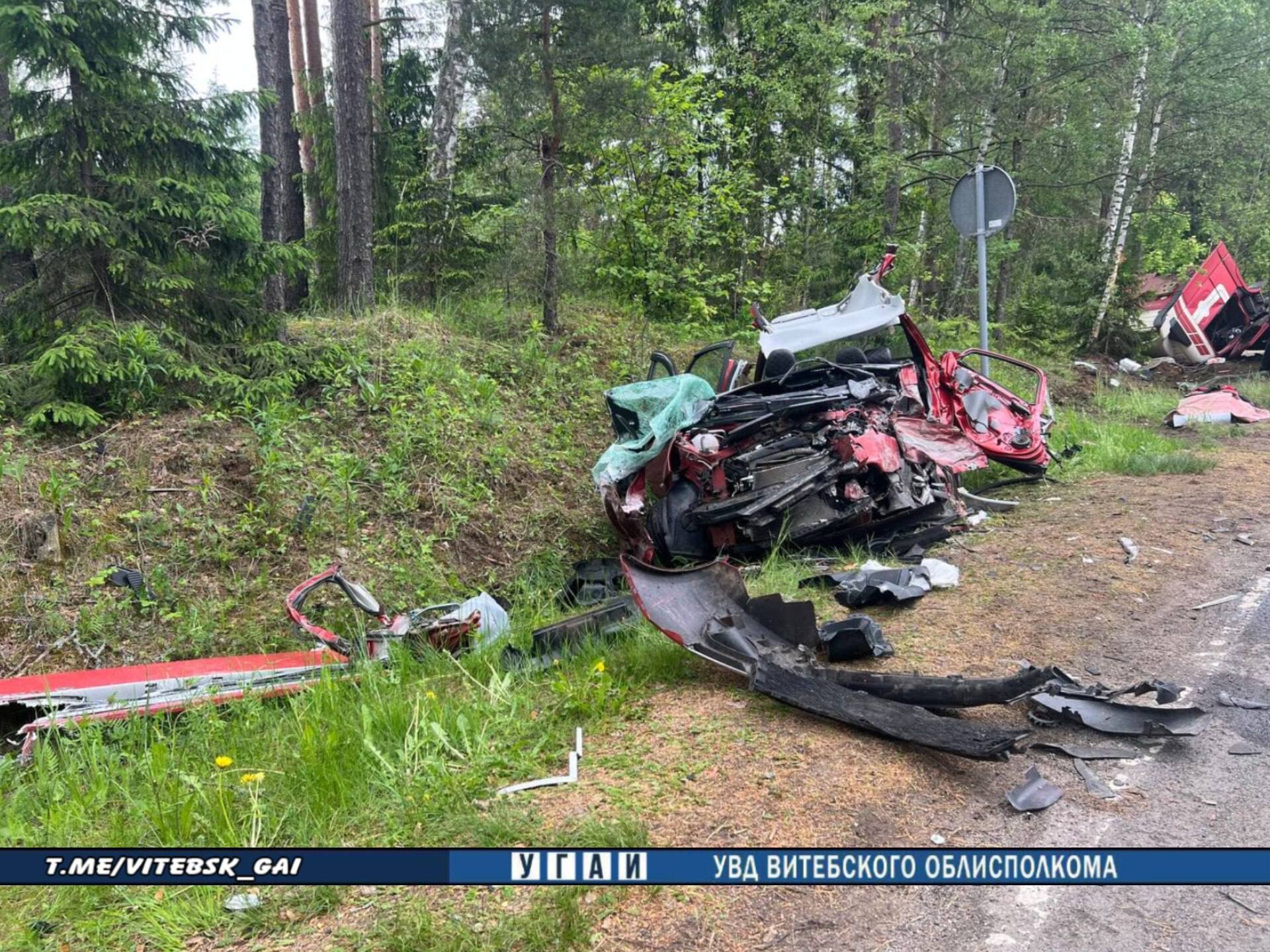 В Полоцком районе в ДТП погиб водитель легкового автомобиля