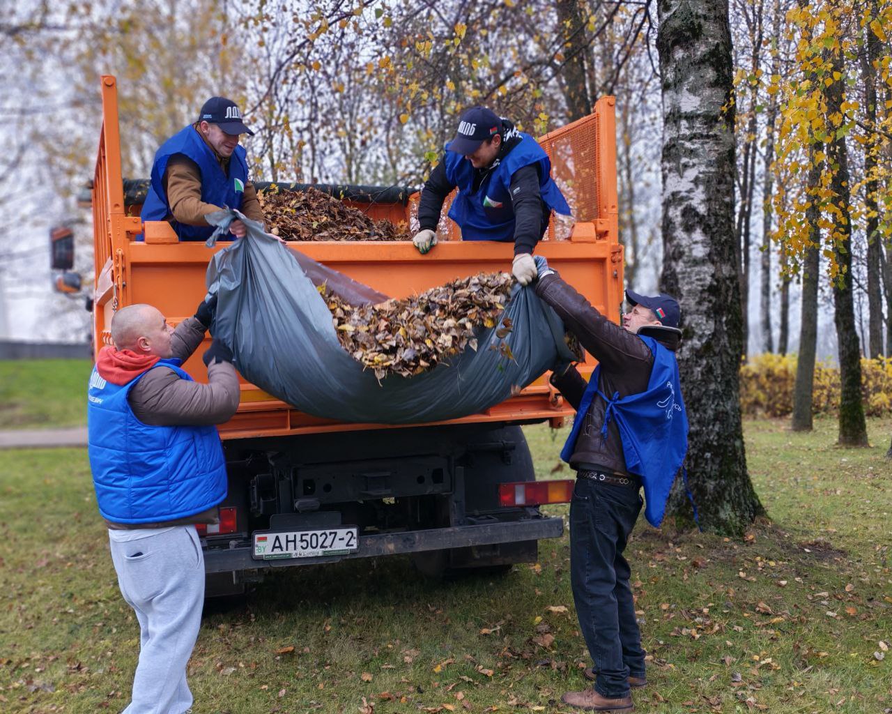 уборка листвы