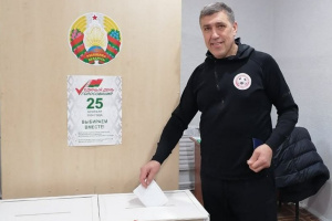 Недавние обладатели кубка страны и пятикратные чемпионы Республики Беларусь по мини-футболу из «Витэна» отдали свои голоса на нынешних выборах