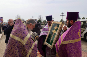 Крест святой преподобной Евфросинии Полоцкой прибыл в Свято-Успенский кафедральный собор