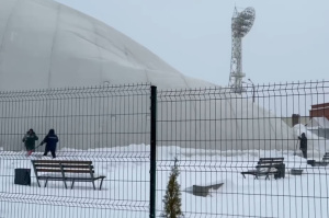 Снегопад повредил мембрану футбольного манежа ЦСК «Витебск» - UPD