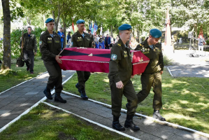 На воинском мемориале в агрогородке Копти перезахоронили останки 21 советского воина