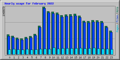 Hourly usage for February 2022