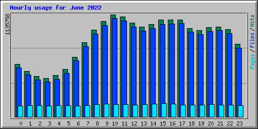 Hourly usage for June 2022