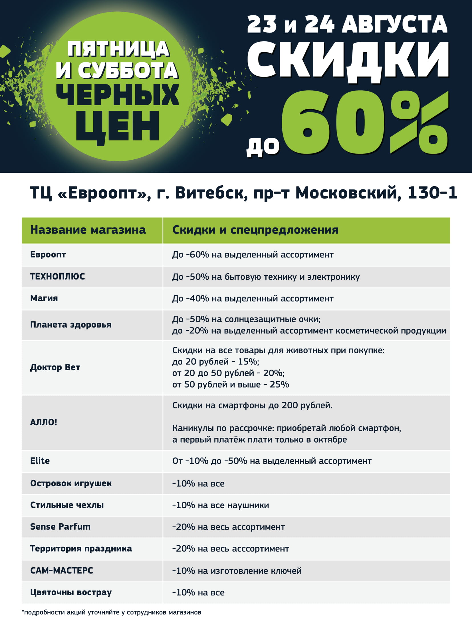 Скидки В Магазинах Витебска Скидки В Магазинах Витебска